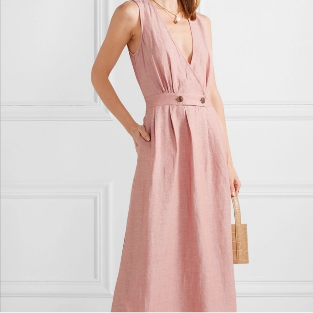 Madewell NWT Button-Waist Wrap Midi Dress 10